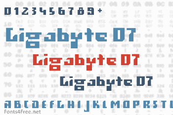 Gigabyte 07 Font