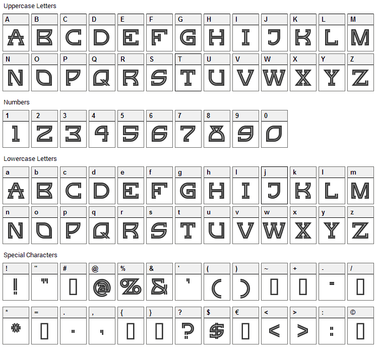 Ginger Peachy Font Character Map