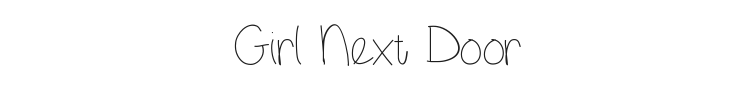 Girl Next Door Font Preview