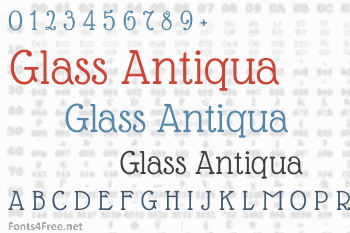 Glass Antiqua Font