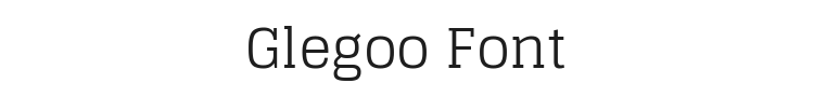 Glegoo Font Preview