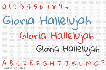 Gloria Hallelujah Font