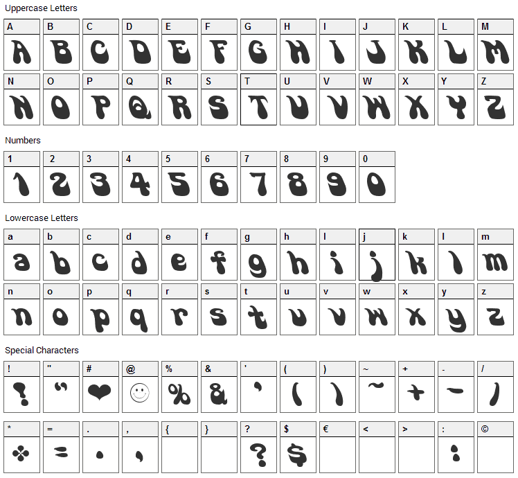 Go Soul Font Character Map