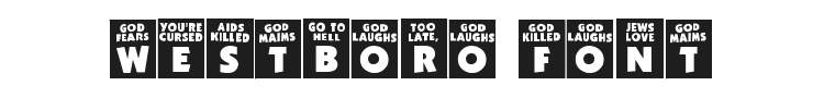 God Hates Westboro Font Preview