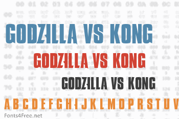 Godzilla vs Kong Font