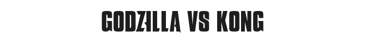 Godzilla vs Kong Font