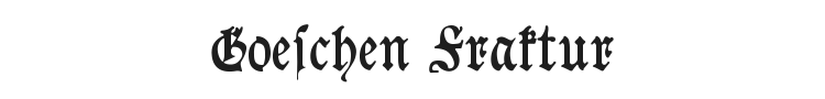 Goeschen Fraktur Font Preview