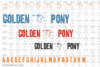 Golden 0 Pony Font