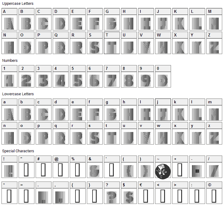 Good Vibes Font Character Map