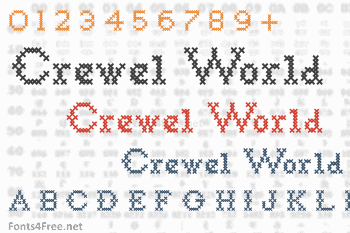 Goodbye Crewel World Font