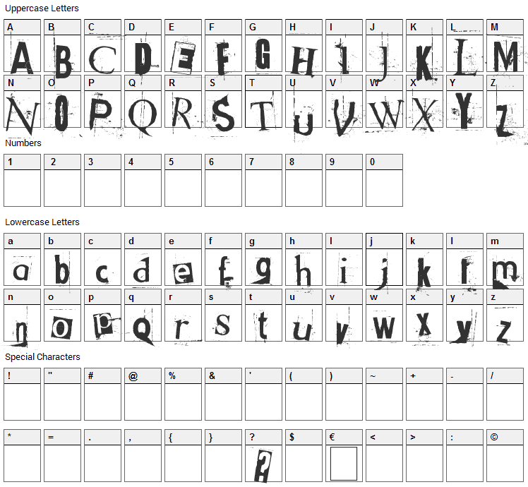 Got heroin? Font Character Map