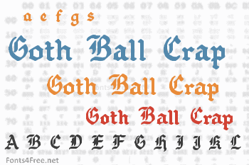 Goth Ball Crap Font