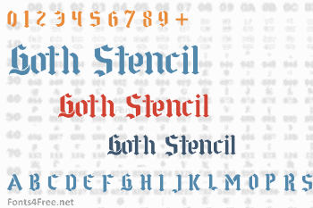 Goth Stencil Font