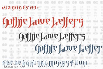 Gothic Love Letters Font