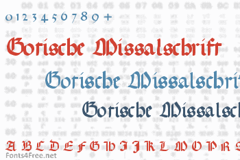 Gotische Missalschrift Font