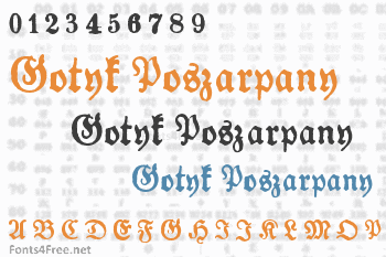 Gotyk Poszarpany Font