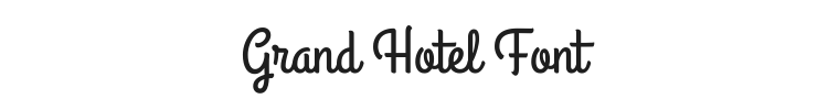 Grand Hotel Font Preview