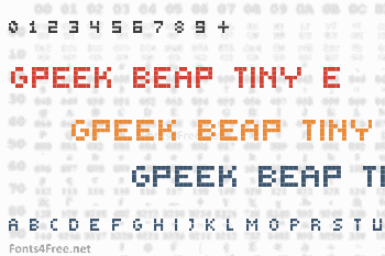 Greek Bear Tiny E Font