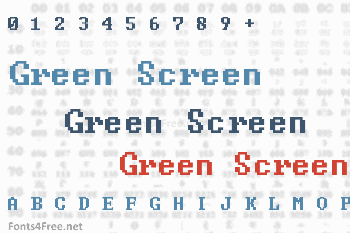 Green Screen Font