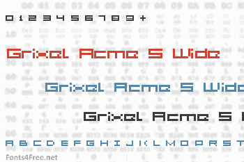 Grixel Acme 5 Wide Font