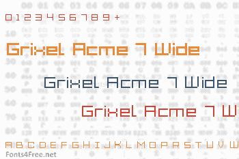 Grixel Acme 7 Wide Font