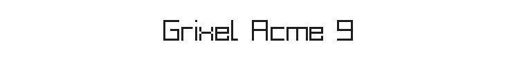 Grixel Acme 9 Font