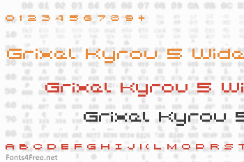 Grixel Kyrou 5 Wide Font