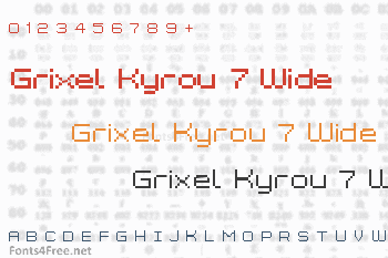 Grixel Kyrou 7 Wide Font