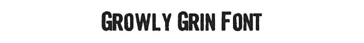 Growly Grin Font Preview