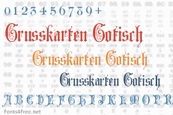 Grusskarten Gotisch Font Download Fonts4free