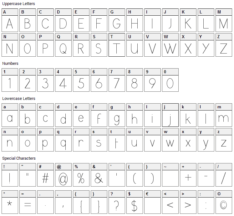 Grutch Grotesk Font Character Map