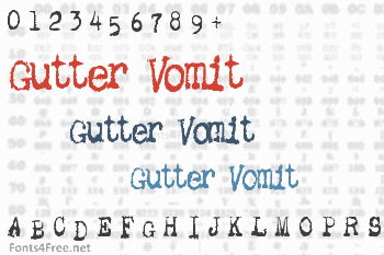 Gutter Vomit Font