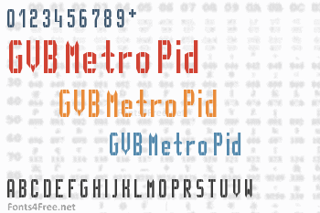 GVB Metro Pid Font