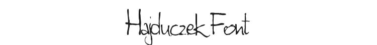 Hajduczek Font Preview