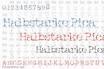 Halbstarke Pica Font