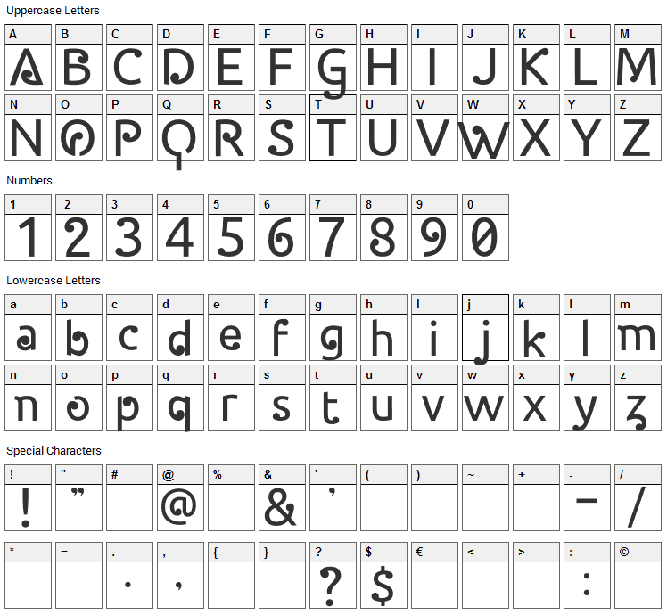 Halida Sans Font Character Map