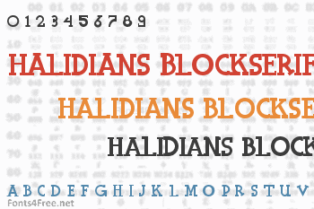 Halidians Blockserif Font