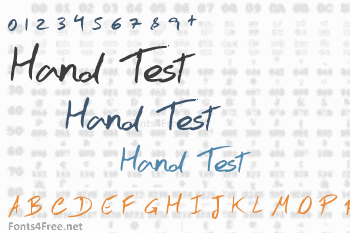 Hand Test Font