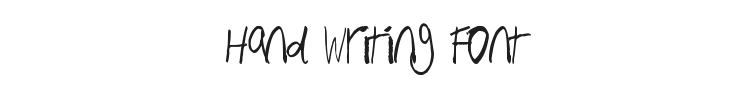 Hand Writing Font Preview