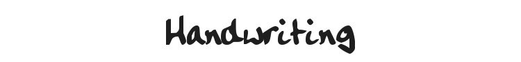 Handwriting Font Preview