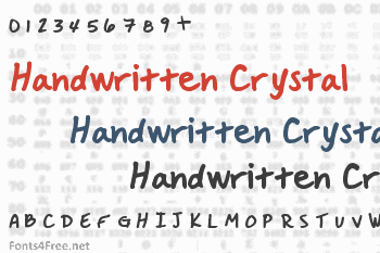 Handwritten Crystal Font