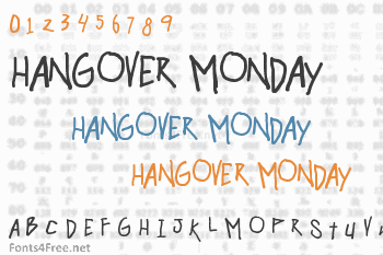 Hangover Monday Font