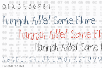 Hannah Added Some Flare Font