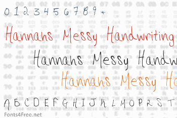 Hannahs Messy Handwriting Font