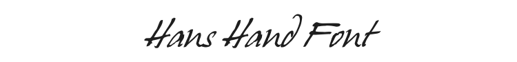 Hans Hand Font Preview