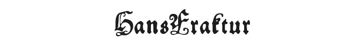 HansFraktur Font Preview