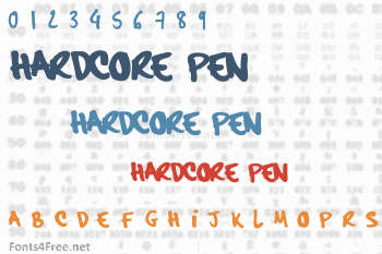 Hardcore Pen Font