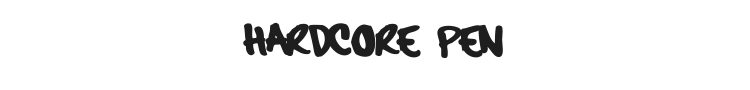 Hardcore Pen Font