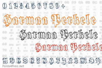 Harmaa Perkele Font