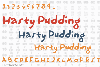 Hasty Pudding Font